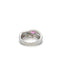 Bague 54.5 Bague en or blanc 750 avec saphir rose et diamants 58 Facettes 434741