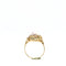 Bague 56.5 Bague Art nouveau en or jaune 750 avec perle blanche et saphirs blancs 58 Facettes 434751