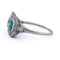 Bague 59 Art déco - Bague en platine 950 avec émeraude et diamants 58 Facettes AN631 P25 (05929)