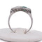 Bague 59 Art déco - Bague en platine 950 avec émeraude et diamants 58 Facettes AN631 P25 (05929)