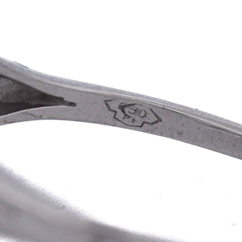 Bague 59 Art déco - Bague en platine 950 avec émeraude et diamants 58 Facettes AN631 P25 (05929)