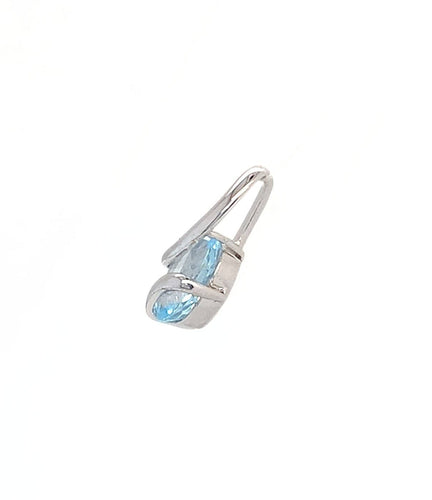 Pendentif Pendentif - Aigue-marine ovale en or blanc 750 58 Facettes 434731
