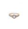 Bague 54.5 Bague solitaire Art déco bicolore en or 750 et diamants 58 Facettes 434761