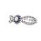 Bracelet Bracelet jonc en or blanc 18 ct avec diamants et saphirs 58 Facettes UN-0540