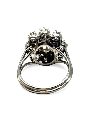 Bague 53 Bague en or blanc 18K sertie de diamants 2,1 ct 58 Facettes 1853