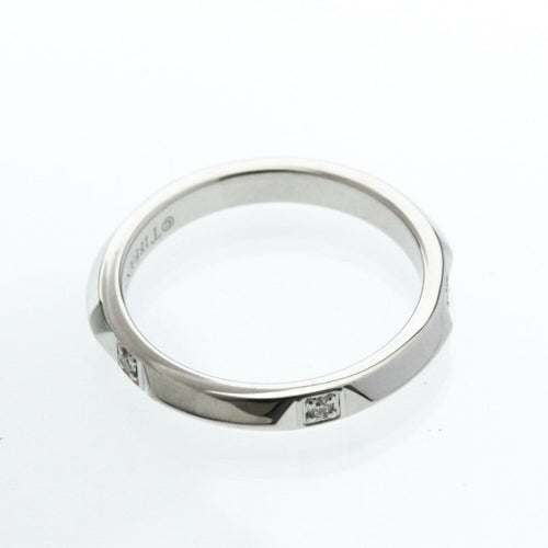 Bague Tiffany & Co. - Bague True Band en platine avec 5 diamants 58 Facettes ikcm17f4gg