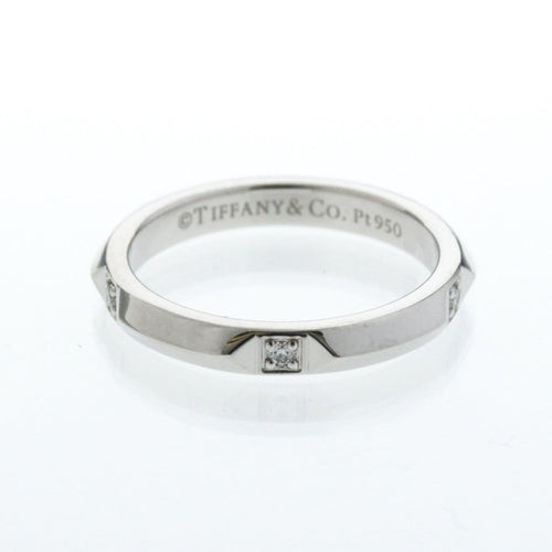 Bague Tiffany & Co. - Bague True Band en platine avec 5 diamants 58 Facettes ikcm17f4gg