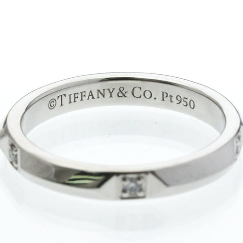 Bague Tiffany & Co. - Bague True Band en platine avec 5 diamants 58 Facettes ikcm17f4gg