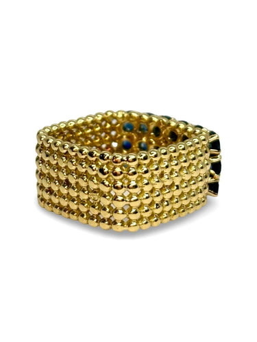 Bague 52 Bague en or jaune 18K sertie de saphirs env. 1 ct 58 Facettes 1855