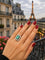 Bague 54 Bague Art déco - Émeraude colombienne et diamants en or blanc 18k 58 Facettes 50447
