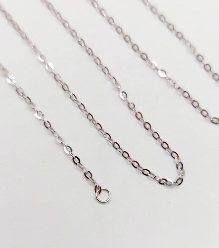 Collier Chaîne - Chaîne fine vintage en or blanc 18 carats, maille forçat 58 Facettes A07033