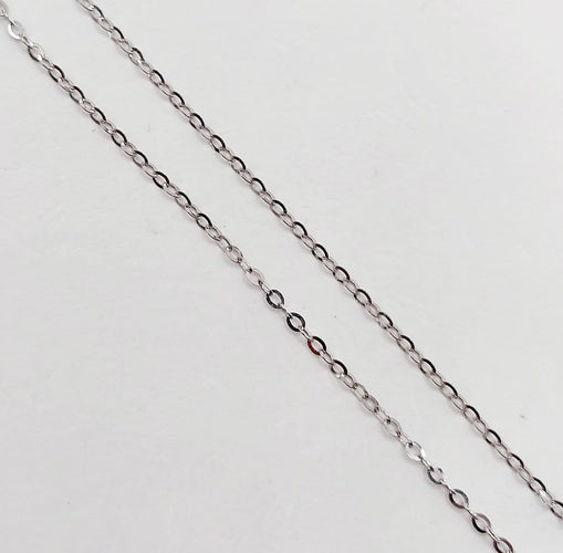 Collier Chaîne - Chaîne fine vintage en or blanc 18 carats, maille forçat 58 Facettes A07033