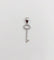 Pendentif Pendentif clé vintage en or blanc 18k pavé de diamants 58 Facettes A07034
