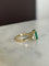 Bague 54 Bague en or jaune 18K avec émeraude colombienne et diamants 58 Facettes 259