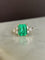 Bague 54 Bague en or jaune 18K avec émeraude colombienne et diamants 58 Facettes 259