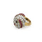 Bague 46 Bague dôme en or jaune 750‰ et platine 950‰, rubis et diamants 58 Facettes 260026SP