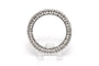Bague 50 Bague contemporaine en or blanc 18 carats et diamants taille brillant 58 Facettes 23722