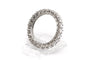 Bague 50 Bague contemporaine en or blanc 18 carats et diamants taille brillant 58 Facettes 23722