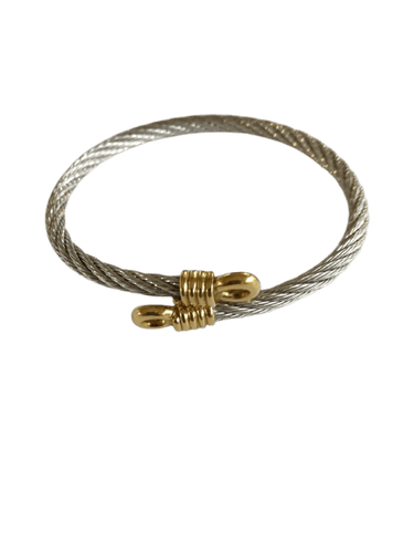 Bracelet Fred Force 10 - Bracelet vintage en or jaune et acier 58 Facettes 00991