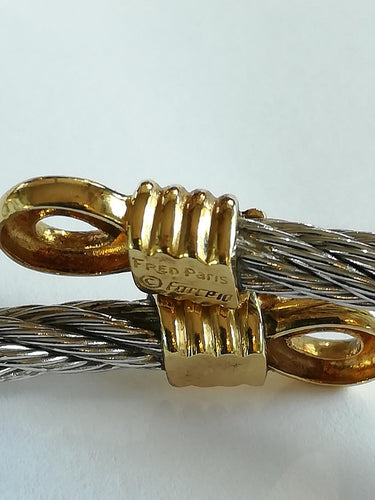 Bracelet Fred Force 10 - Bracelet vintage en or jaune et acier 58 Facettes 00991