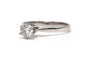 Bague 52 Bague contemporaine en or blanc 18 carats avec diamant taille brillant 58 Facettes 23721