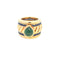 Bague 47 Bague multi-pierres en or jaune avec émeraude cabochon poire 58 Facettes 111134