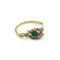 Bague 56.5 Bague Toi & Moi en or jaune et blanc avec diamants et émeraude 58 Facettes 260109R