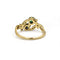 Bague 56.5 Bague Toi & Moi en or jaune et blanc avec diamants et émeraude 58 Facettes 260109R