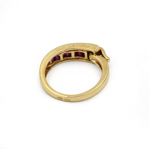 Bague 55 Guy Laroche - Bague en or jaune 750 sertie de rubis 58 Facettes 260110R