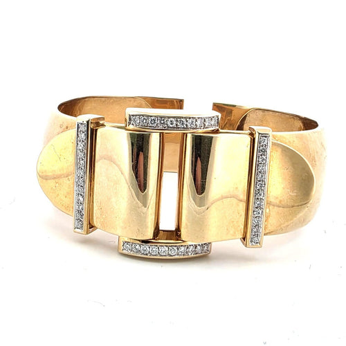 Bracelet Bracelet vintage en or jaune 18 ct et diamants 58 Facettes 244/26 D 117/26