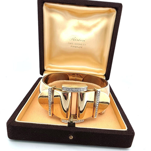Bracelet Bracelet vintage en or jaune 18 ct et diamants 58 Facettes 244/26 D 117/26