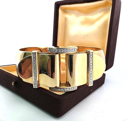 Bracelet Bracelet vintage en or jaune 18 ct et diamants 58 Facettes 244/26 D 117/26