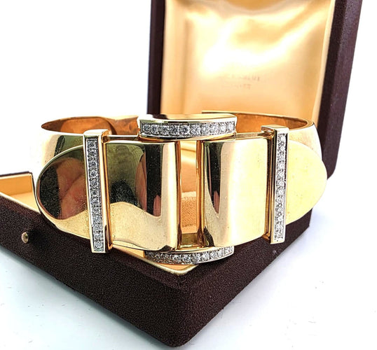 Bracelet Bracelet vintage en or jaune 18 ct et diamants 58 Facettes 244/26 D 117/26