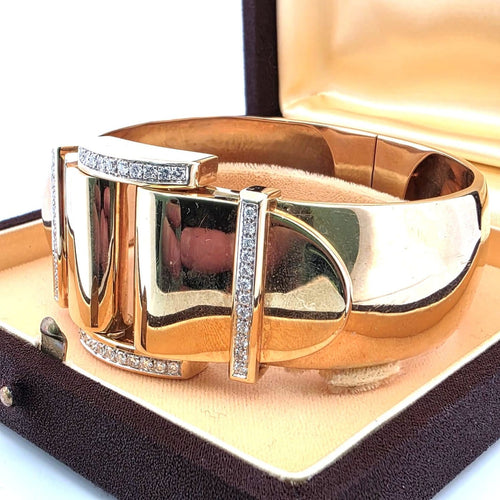 Bracelet Bracelet vintage en or jaune 18 ct et diamants 58 Facettes 244/26 D 117/26