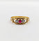 Bague 52.5 Art déco - Bague jarretière en or 18k avec rubis synthétique et diamants 58 Facettes A07035