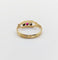 Bague 52.5 Art déco - Bague jarretière en or 18k avec rubis synthétique et diamants 58 Facettes A07035