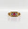 Bague 52.5 Art déco - Bague jarretière en or 18k avec rubis synthétique et diamants 58 Facettes A07035