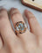Bague 52 Bague cocktail vintage en or rose 18 carats, aigue-marine et diamants 58 Facettes 640