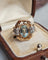 Bague 52 Bague cocktail vintage en or rose 18 carats, aigue-marine et diamants 58 Facettes 640