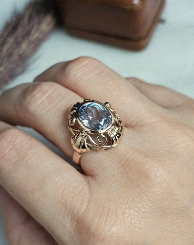 Bague 56 Bague cocktail spinelle Verneuil en or rose 14 carats 58 Facettes 512