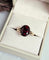 Bague 55 Bague solitaire en or jaune 14 carats et grenat ovale 58 Facettes 725