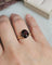 Bague 55 Bague solitaire en or jaune 14 carats et grenat ovale 58 Facettes 725