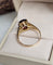 Bague 55 Bague solitaire en or jaune 14 carats et grenat ovale 58 Facettes 725