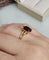 Bague 55 Bague solitaire en or jaune 14 carats et grenat ovale 58 Facettes 725