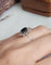 Bague 53 Bague marguerite vintage en or blanc 18 carats saphir et diamants 58 Facettes 714