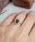 Bague 53 Bague marguerite vintage en or blanc 18 carats saphir et diamants 58 Facettes 714