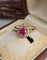 Bague 50 Bague marguerite rubis et diamants en or jaune 18 carats 58 Facettes 723