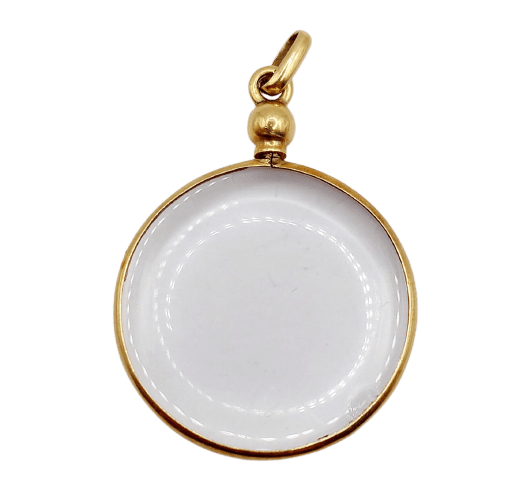 Pendentif Porte-photo - Pendentif rond en or 18k (circa 1900) 58 Facettes A07039