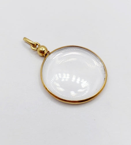 Pendentif Porte-photo - Pendentif rond en or 18k (circa 1900) 58 Facettes A07039