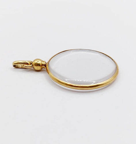 Pendentif Porte-photo - Pendentif rond en or 18k (circa 1900) 58 Facettes A07039